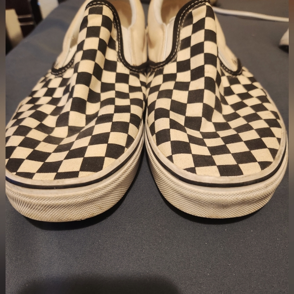 Vans checkered slip on shoes
